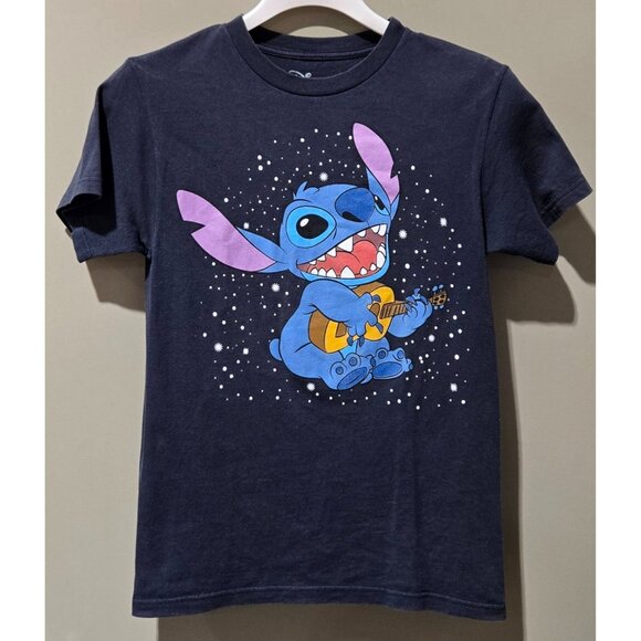 Disney Lilo & Stitch Navy Blue Graphic Short Sleeve Tee -- Women's Size Small - Picture 1 of 6